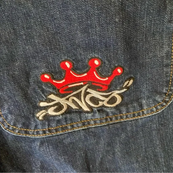 JNCO Men's Navy and Blue Jeans Sz 34x32